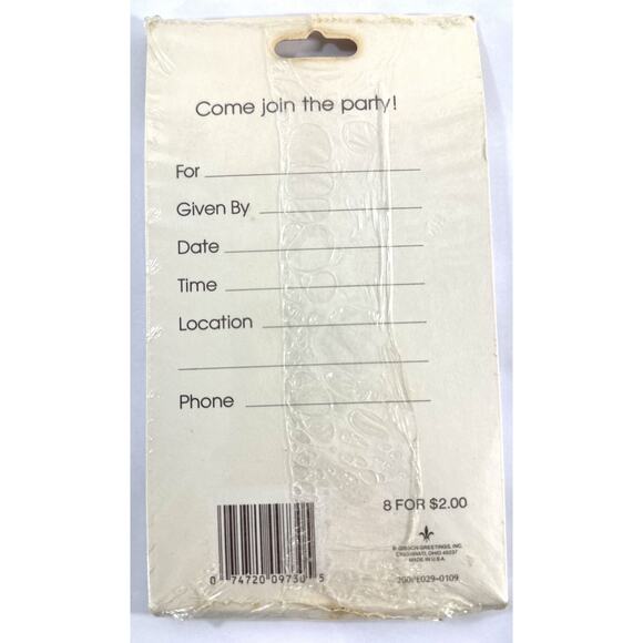 NIP Vintage Disney Gibson Mickey Minnie Set Of Two 8 Pack Party Invitations - Picture 5 of 5